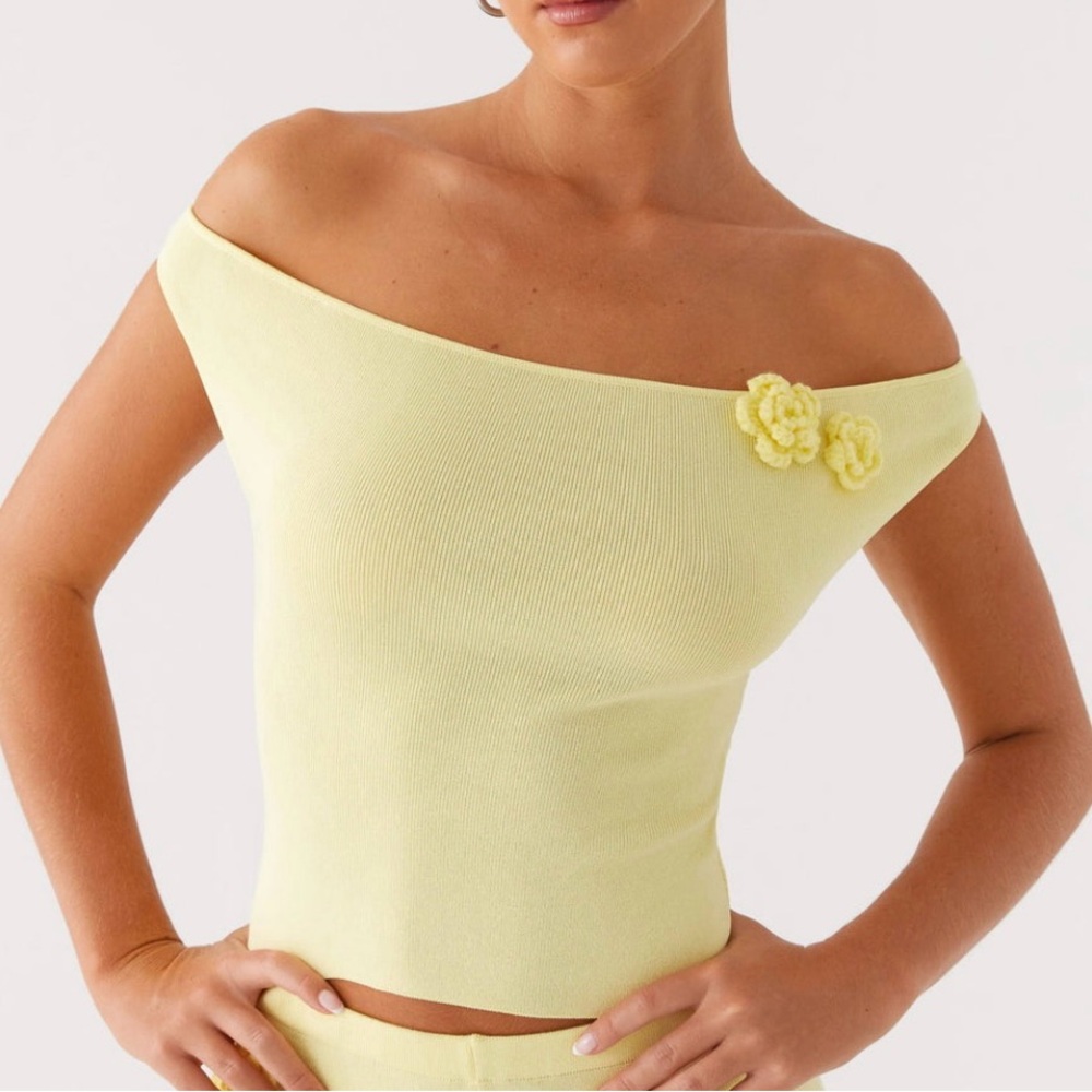 Peppermayo Yellow Off-Shoulder Camisole